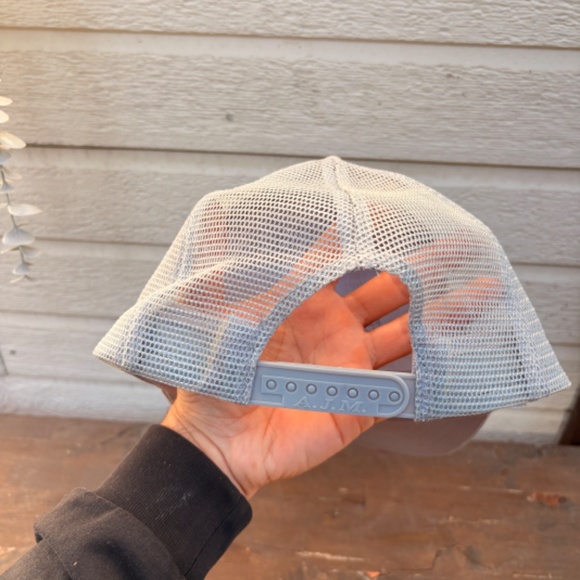 Vintage HAWKEYE Courier & Freight Mesh trucker hat snapback grey EAGLE - Picture 4 of 5